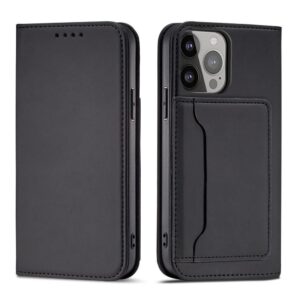 Tagakaaned Hurtel  Magnet Card Case for Samsung Galaxy S23+ flip cover wallet stand black 