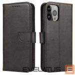 Back panel cover Hurtel  Magnet Case case for TCL 30 flip cover wallet stand black 