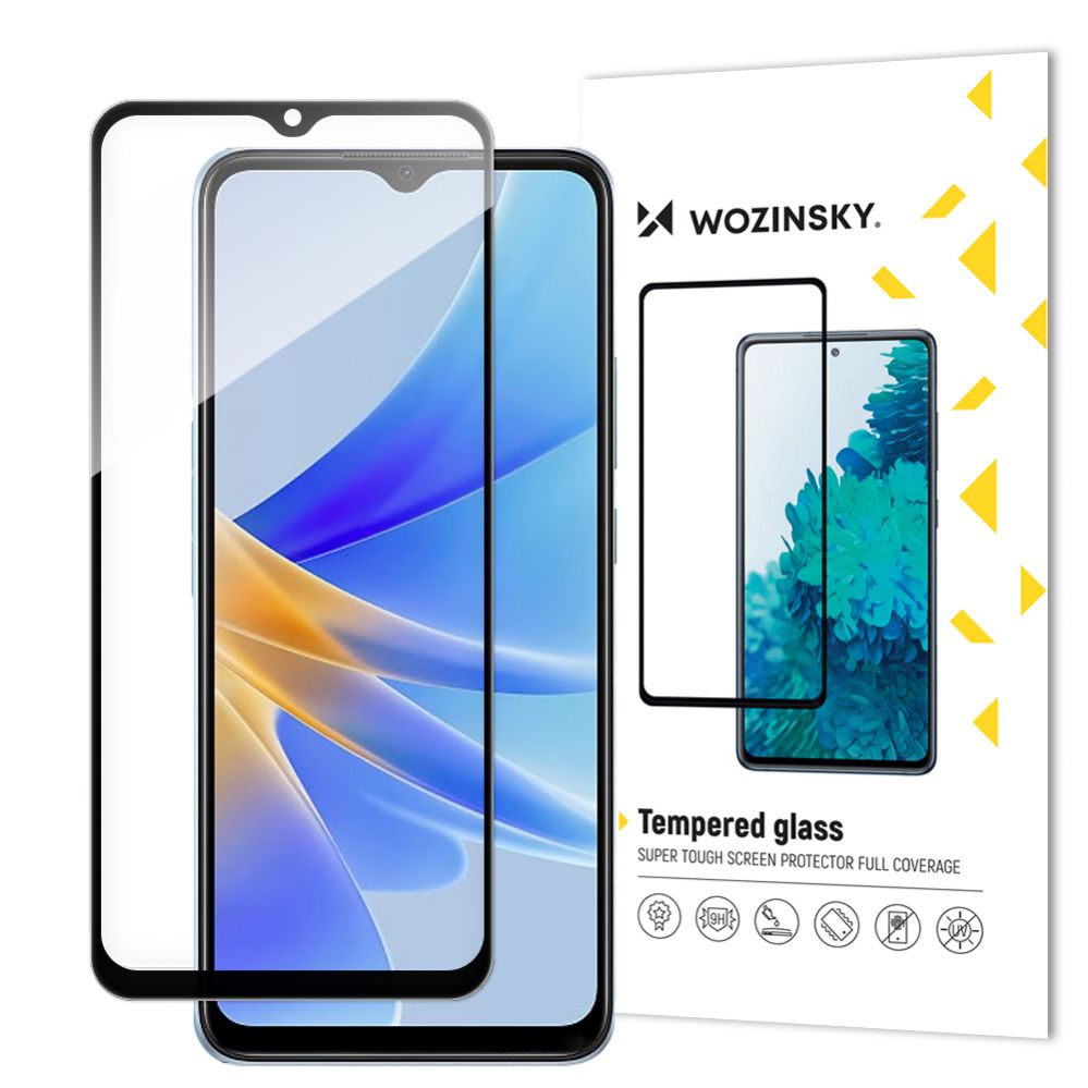 Aizsargstikls Wozinsky Wozinsky Full Glue Tempered Glass Tempered Glass For Oppo A17 9H Full Screen Cover With Black Frame