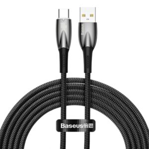 Kabelis Baseus  Baseus Glimmer Series Fast Charging Cable USB-A - USB-C 100W 480Mbps 2m black