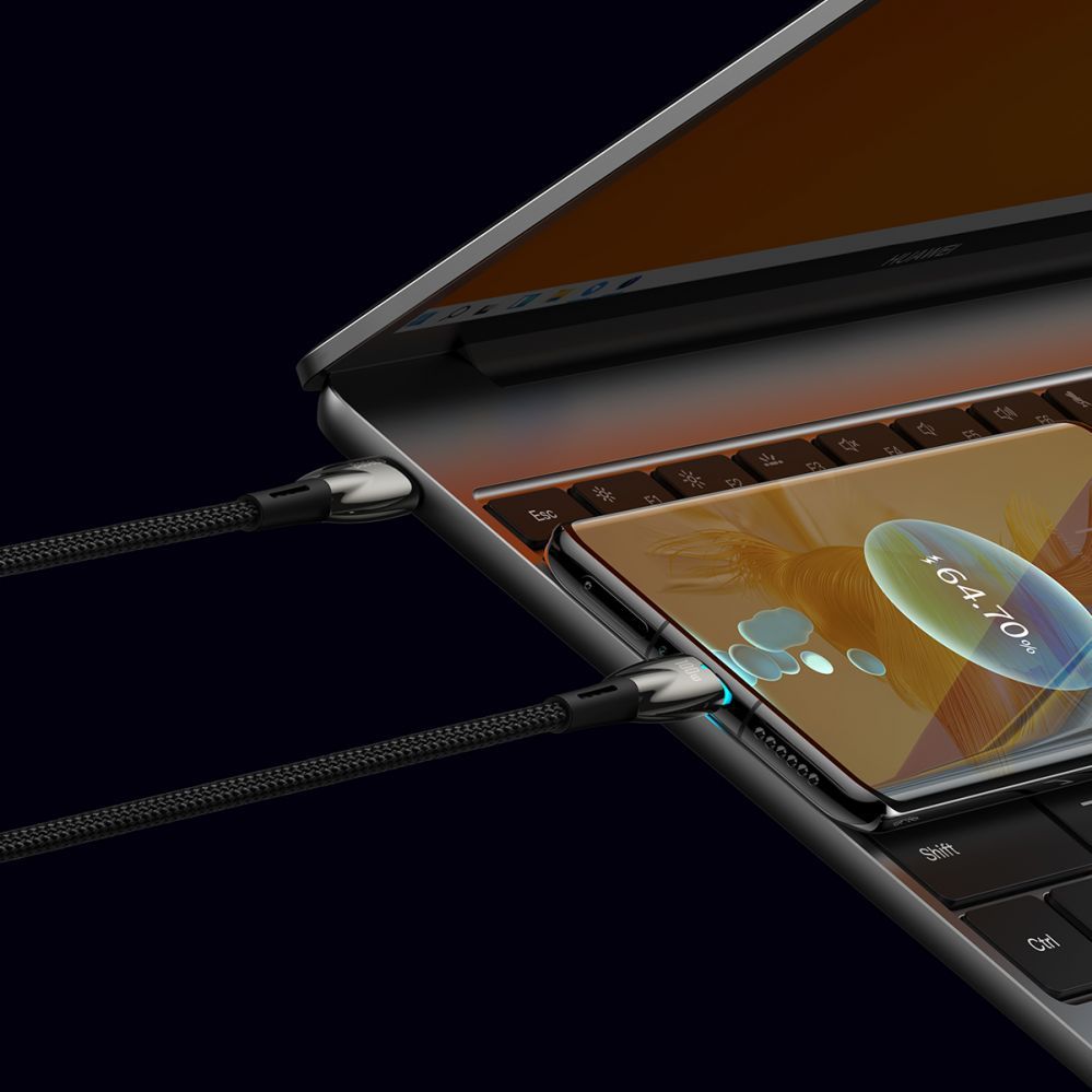 Kabelis Baseus Baseus CADH000701 USB-C - USB-C PD cable 100W 5A 480Mb/s 1m - black