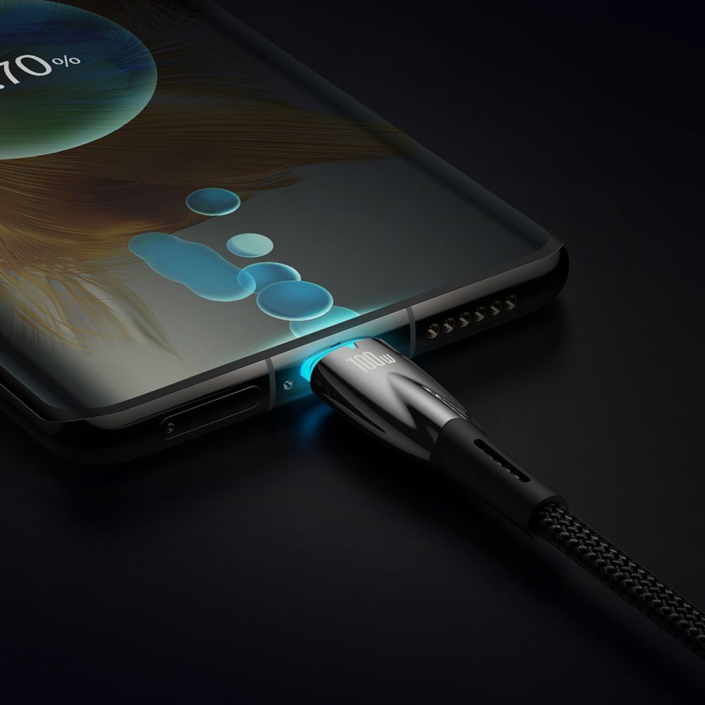 Kabelis Baseus Baseus CADH000701 USB-C - USB-C PD cable 100W 5A 480Mb/s 1m - black