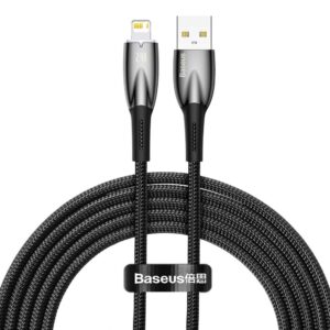 Kabelis Baseus  Baseus Glimmer Series cable USB-A - Lightning 480Mb/s 2.4A 2m black