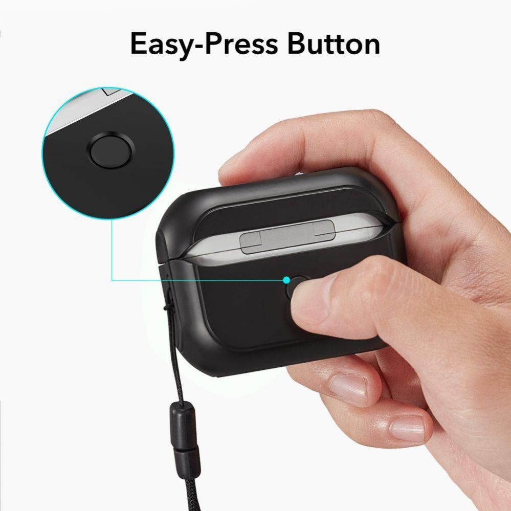 Back panel cover ESR ESR Orbit Halolock with MagSafe for Apple AirPods Pro 1 / 2 - black