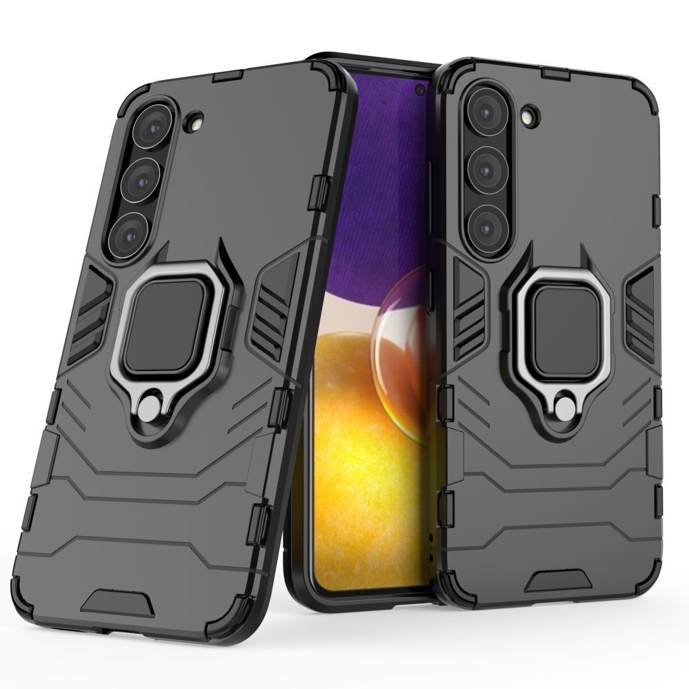 Tagakaaned Hurtel - Ring Armor case for Samsung Galaxy S23 armored cover magnetic holder ring black