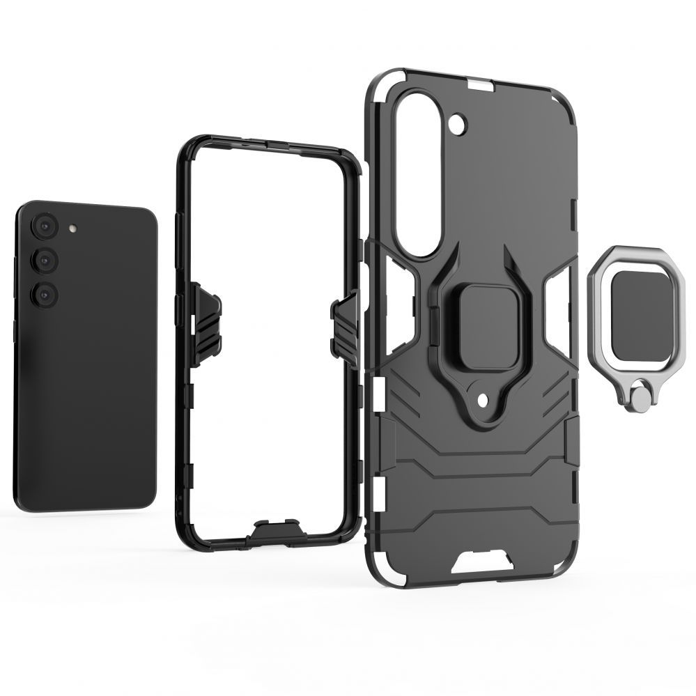 Tagakaaned Hurtel - Ring Armor case for Samsung Galaxy S23 armored cover magnetic holder ring black