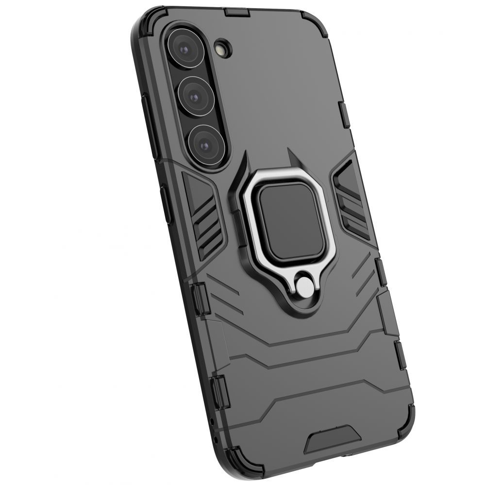 Tagakaaned Hurtel - Ring Armor case for Samsung Galaxy S23 armored cover magnetic holder ring black