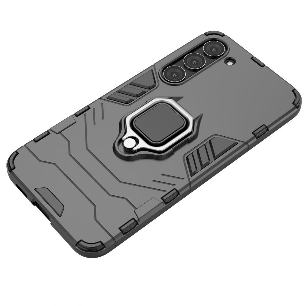 Tagakaaned Hurtel Ring Armor case for Samsung Galaxy S23+ armored cover magnetic holder ring black