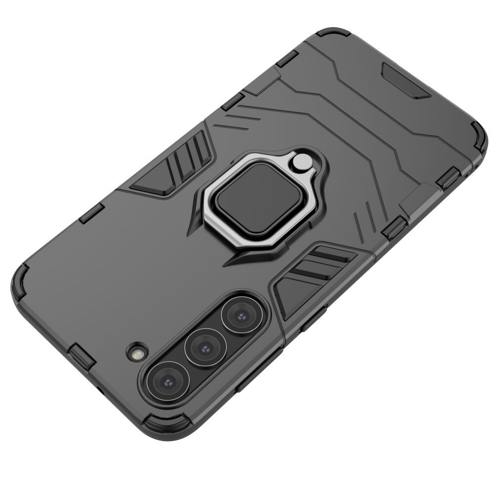 Tagakaaned Hurtel Ring Armor case for Samsung Galaxy S23+ armored cover magnetic holder ring black