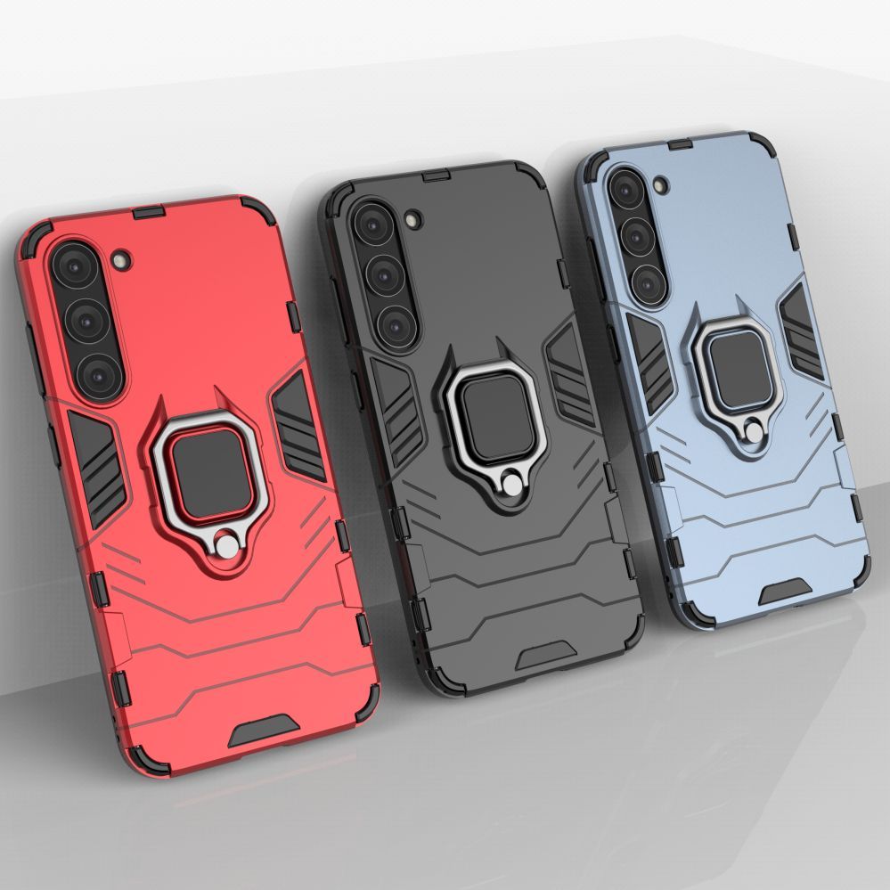 Tagakaaned Hurtel Ring Armor case for Samsung Galaxy S23+ armored cover magnetic holder ring black