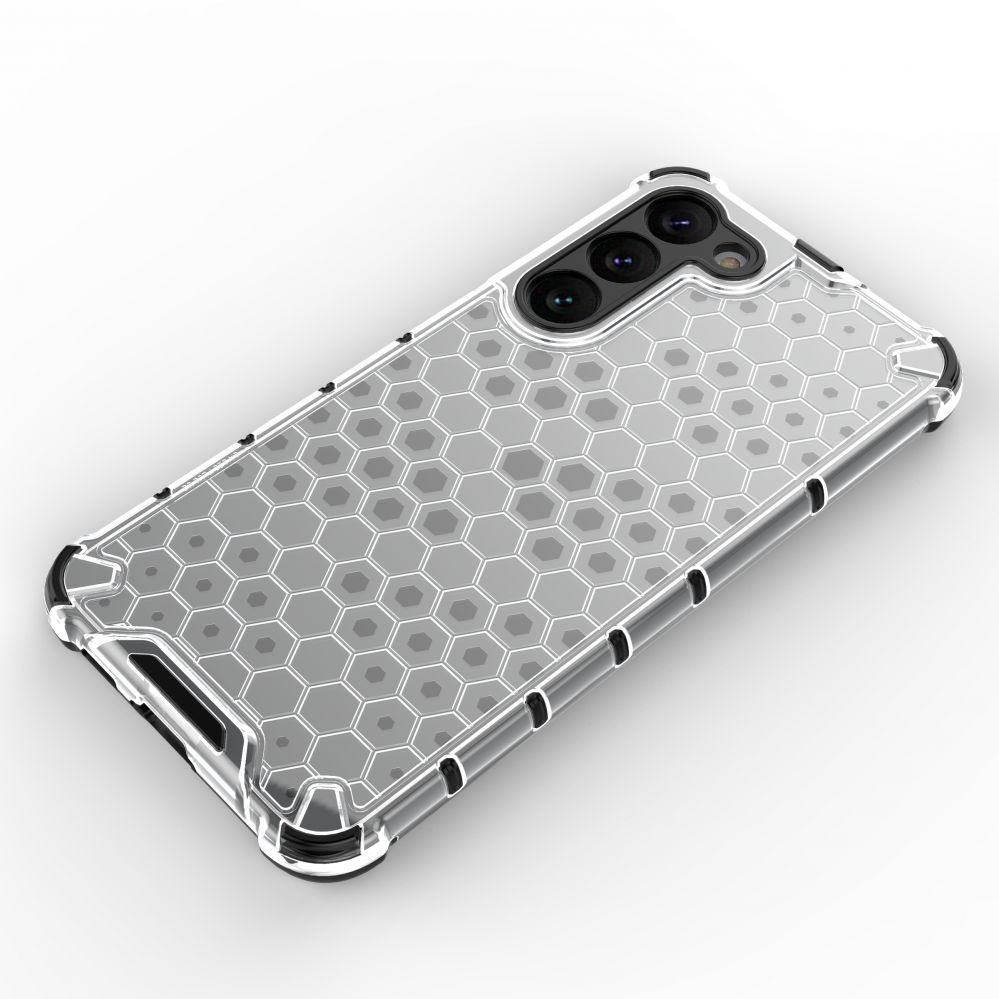 Aizmugurējais vāciņš Hurtel Honeycomb case for Samsung Galaxy S23+ armored hybrid cover transparent
