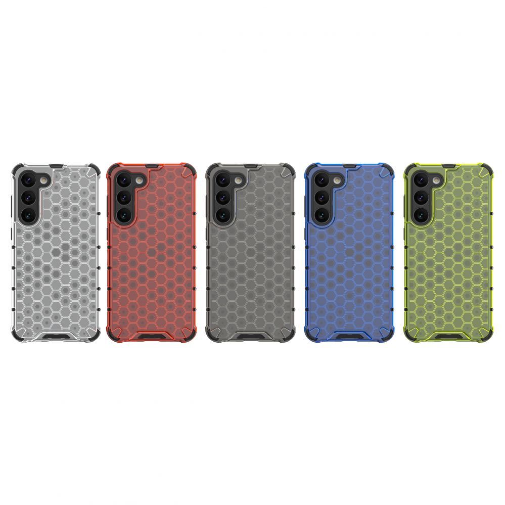 Aizmugurējais vāciņš Hurtel Honeycomb case for Samsung Galaxy S23+ armored hybrid cover transparent