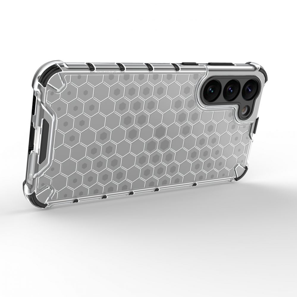 Aizmugurējais vāciņš Hurtel Honeycomb case for Samsung Galaxy S23+ armored hybrid cover transparent