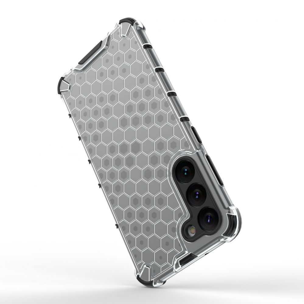 Aizmugurējais vāciņš Hurtel Honeycomb case for Samsung Galaxy S23+ armored hybrid cover transparent