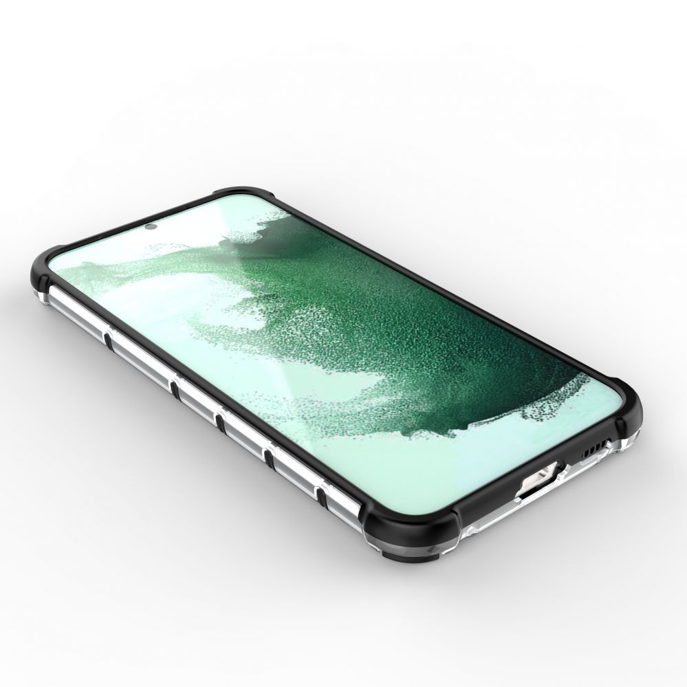 Aizmugurējais vāciņš Hurtel Honeycomb case for Samsung Galaxy S23+ armored hybrid cover transparent