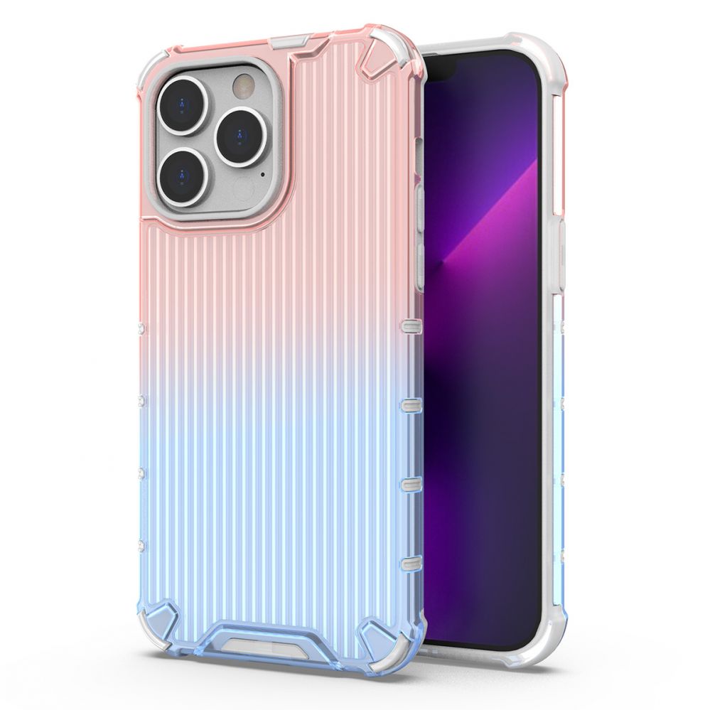 Back panel cover Hurtel Ombre Protect Case for iPhone 14 Pro Max pink and blue armored case