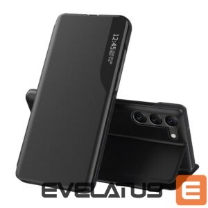 Aizmugurējais vāciņš Hurtel - Eco Leather View Case case for Samsung Galaxy S23+ with a flip stand black 