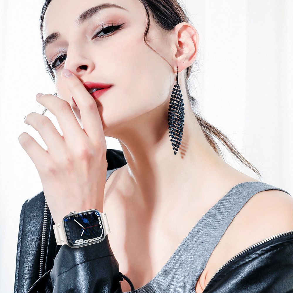 Aizmugurējais vāciņš Hurtel Strap Triple Protection for Apple Watch 38 / 40 / 41 mm band bracelet - white