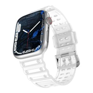 Nugarėlės dėklai Hurtel - Strap Triple Protection for Apple Watch 42 / 44 / 45 / 49 mm band bracelet - transparent 