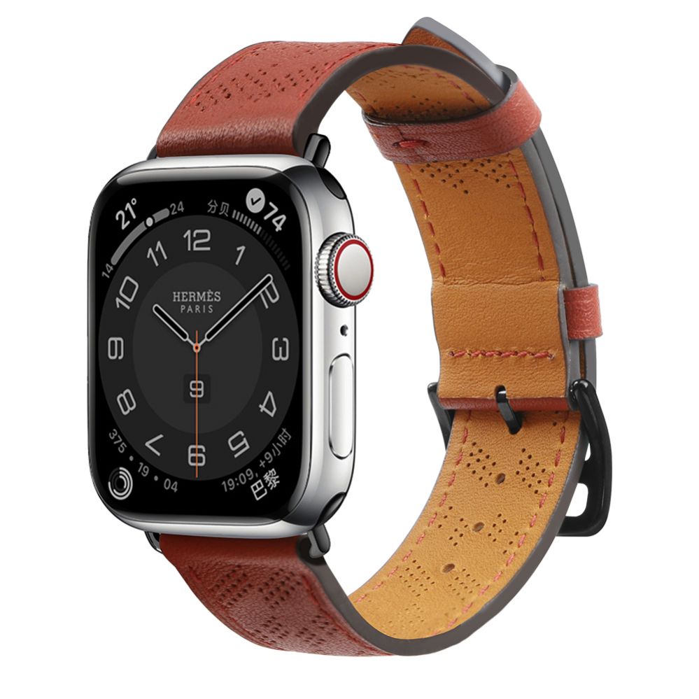 Nugarėlės dėklai Hurtel Strap Leather for Apple Watch 38 / 40 / 41 mm band bracelet - red