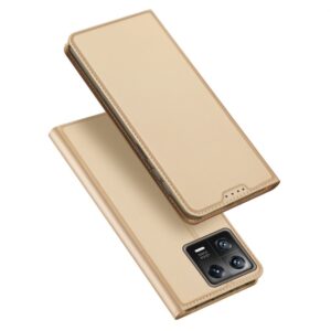 Aizmugurējais vāciņš Dux Ducis  Dux Ducis Skin Pro Case Xiaomi 13 Flip Card Wallet Gold Stand 