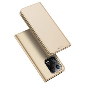 Aizmugurējais vāciņš Dux Ducis  Dux Ducis Skin Pro Case Xiaomi 13 Pro Flip Card Wallet Gold Stand 