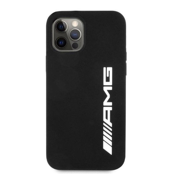 Back panel cover Mercedes-Benz AMG Silicone Big Logo case for iPhone 12 Pro Max - black