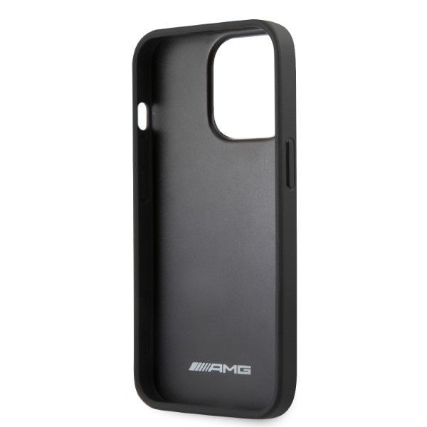 Tagakaaned Mercedes-Benz AMG AMHCP13LOSDBK iPhone 13 Pro / 13 6.1" black/black hardcase Leather Curved Lines