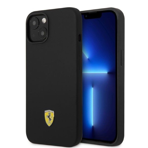 Tagakaaned Ferrari Ferrari FEHMSIP14SBK iPhone 14 6.1" black/black hardcase Silicone Metal Logo Magsafe