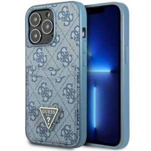 Aizmugurējais vāciņš Guess  Guess 4G Triangle Logo Cardslot Case for iPhone 13 Pro / 13 - Blue