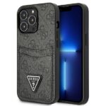 Nugarėlės dėklai Guess  Guess GUHCP13LP4TPK iPhone 13 Pro / 13 6.1" black/black hardcase 4G Triangle Logo Cardslot 