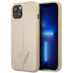 Aizmugurējais vāciņš Guess  Guess GUHCP14MPSATLE iPhone 14 Plus 6.7" beige/beige hardcase SaffianoTriangle Logo