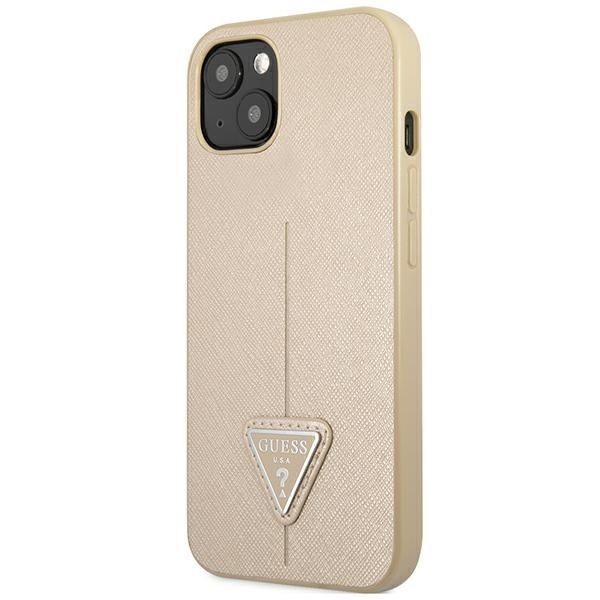 Aizmugurējais vāciņš Guess Guess GUHCP14MPSATLE iPhone 14 Plus 6.7" beige/beige hardcase SaffianoTriangle Logo
