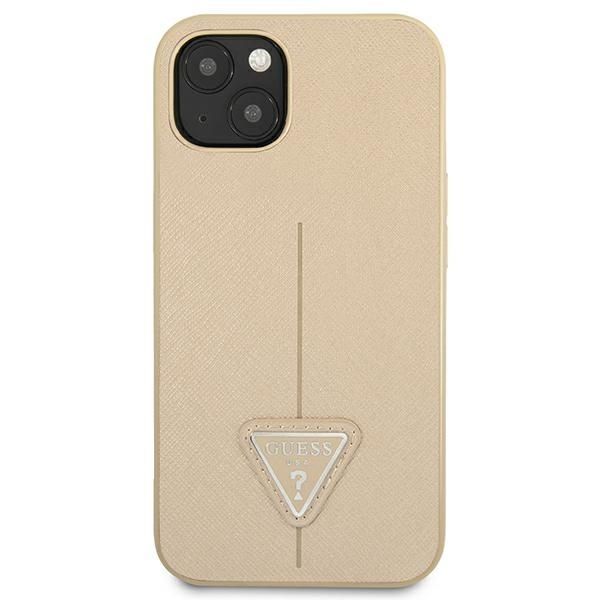 Aizmugurējais vāciņš Guess Guess GUHCP14MPSATLE iPhone 14 Plus 6.7" beige/beige hardcase SaffianoTriangle Logo