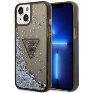 Aizmugurējais vāciņš Guess  Guess GUHCP14SLFCTPK iPhone 14 6.1" black/black hardcase Liquid Glitter Palm Collection