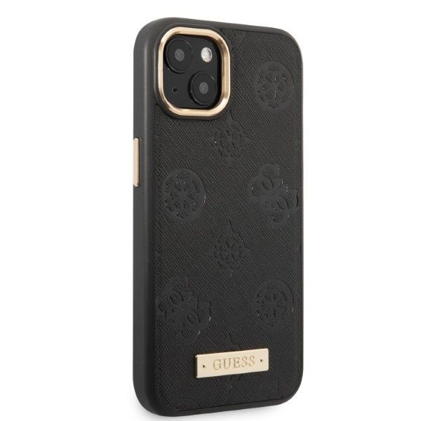 Tagakaaned Guess Guess GUHMP13MSAPSTK iPhone 13 6.1" black/black hardcase Peony Logo Plate MagSafe