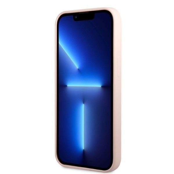 Tagakaaned Guess Guess GUHMP13MSBPLP iPhone 13 6.1" pink/pink hard case Silicone Logo Plate MagSafe