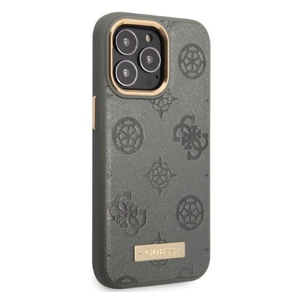 Tagakaaned Guess Guess GUHMP13XSAPSTG iPhone 13 Pro Max 6.7" grey/grey hardcase Peony Logo Plate MagSafe