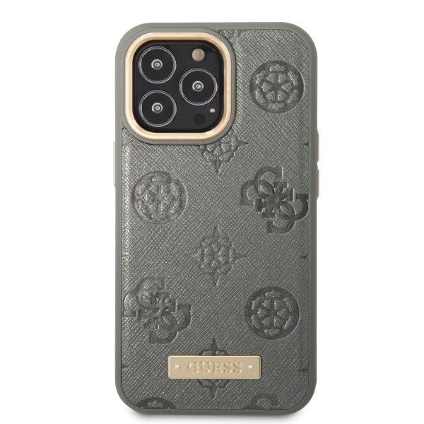 Tagakaaned Guess Guess GUHMP13XSAPSTG iPhone 13 Pro Max 6.7" grey/grey hardcase Peony Logo Plate MagSafe