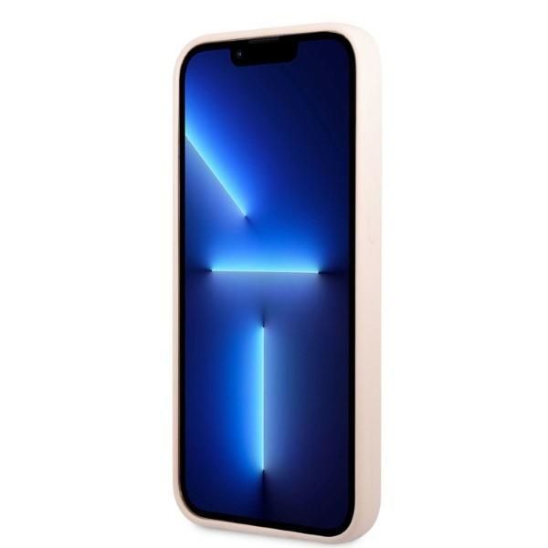 Tagakaaned Guess Guess GUHMP13XSPLP iPhone 13 Pro Max 6.7" pink/pink hard case Silicone Logo Plate MagSafe