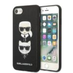 Nugarėlės dėklai Karl Lagerfeld  Karl Lagerfeld KLHCI8SAKICKCBK iPhone 7/8 / SE 2020 / SE 2022 black/black hardcase Saffiano Karl&Choupette Head 