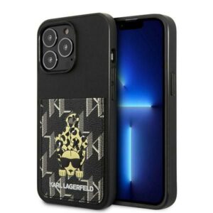 Aizmugurējais vāciņš Karl Lagerfeld  Karl Lagerfeld Karlimals Cardslot case for iPhone 13 Pro / iPhone 13 - black 