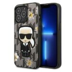 Back panel cover Karl Lagerfeld  Karl Lagerfeld Flower Ikonik Karl case for iPhone 13 Pro / iPhone 13 - gray 