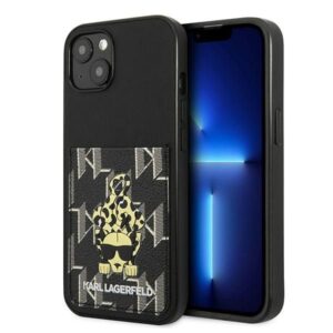 Aizmugurējais vāciņš Karl Lagerfeld  Karl Lagerfeld Karlimals Cardslot case for iPhone 13 - black 