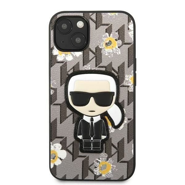 Back panel cover Karl Lagerfeld Karl Lagerfeld Flower Ikonik Karl case for iPhone 13 mini - gray