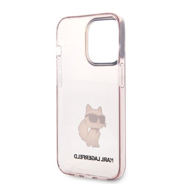 Back panel cover Karl Lagerfeld Karl Lagerfeld KLHCP14LHNCHTCP iPhone 14 Pro 6.1" pink/pink hardcase Ikonik Choupette