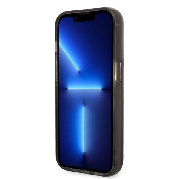 Back panel cover Karl Lagerfeld Karl Lagerfeld KLHCP14LLNKHCK iPhone 14 Pro 6.1" black/black hardcase Glitter Karl Head