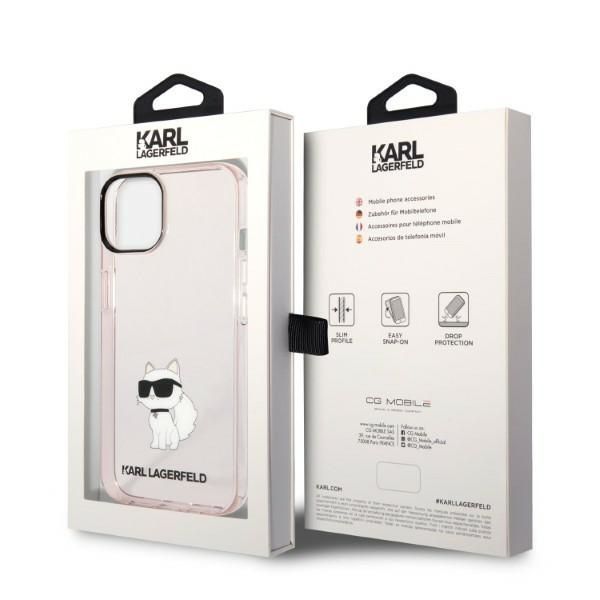 Aizmugurējais vāciņš Karl Lagerfeld Karl Lagerfeld KLHCP14MHNCHTCP iPhone 14 Plus 6.7" pink/pink hardcase Ikonik Choupette