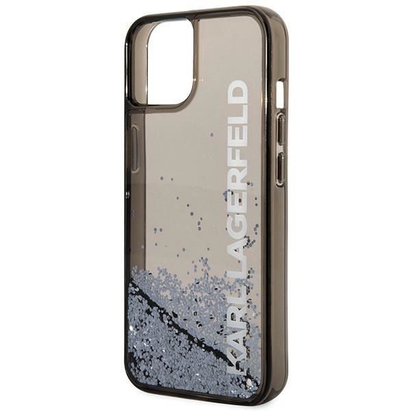Nugarėlės dėklai Karl Lagerfeld Karl Lagerfeld Liquid Glitter Elong case for iPhone 14 Plus - black