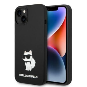 Nugarėlės dėklai Karl Lagerfeld  Karl Lagerfeld Silicone Choupette case for iPhone 14 Plus - black 